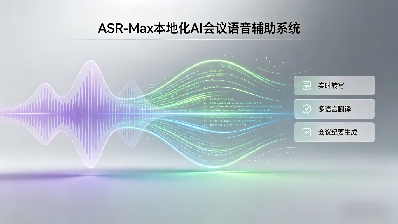 ASR-Max 本地化 AI 会议语音辅助系统